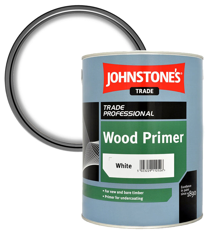 Johnstones Trade Wood Primer - White - 5 Litre