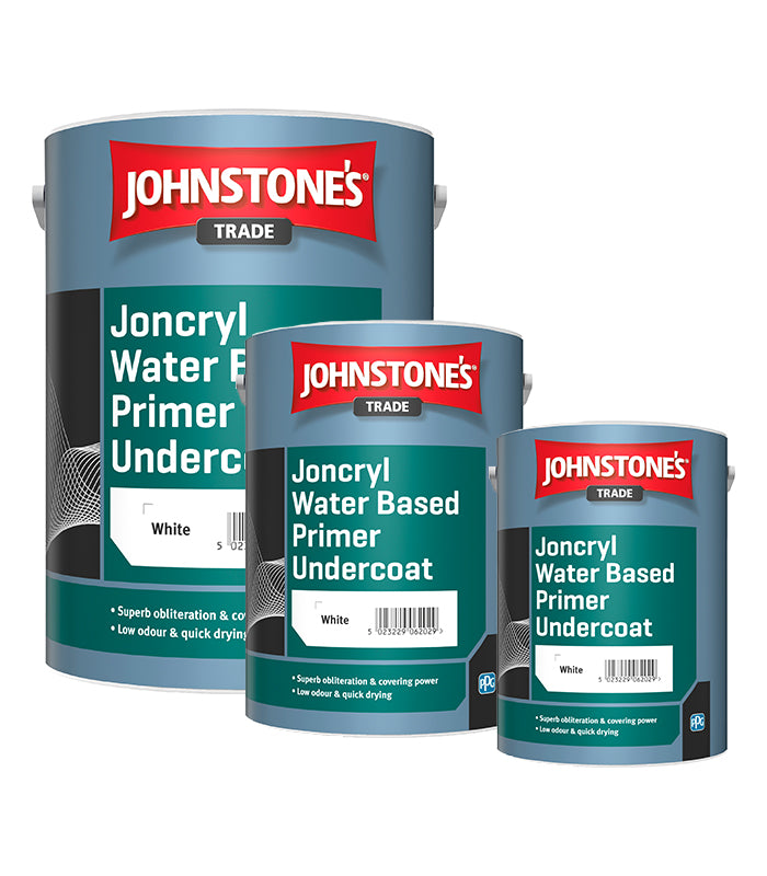 Johnstones Trade Joncryl Water Based Primer Undercoat Paint - White