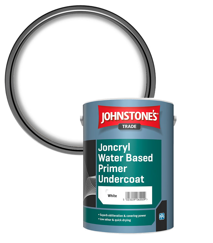 Johnstones Trade Joncryl Water Based Primer Undercoat - White - 2.5 Litre