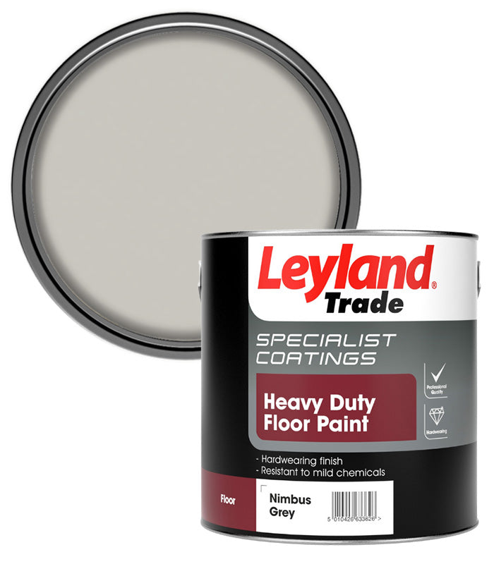 Leyland Trade Heavy Duty Floor Paint  - 2.5 Litre - Nimbus Grey
