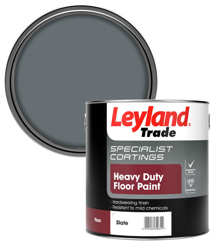 Leyland Trade Heavy Duty Floor Paint  - 2.5 Litre - Slate