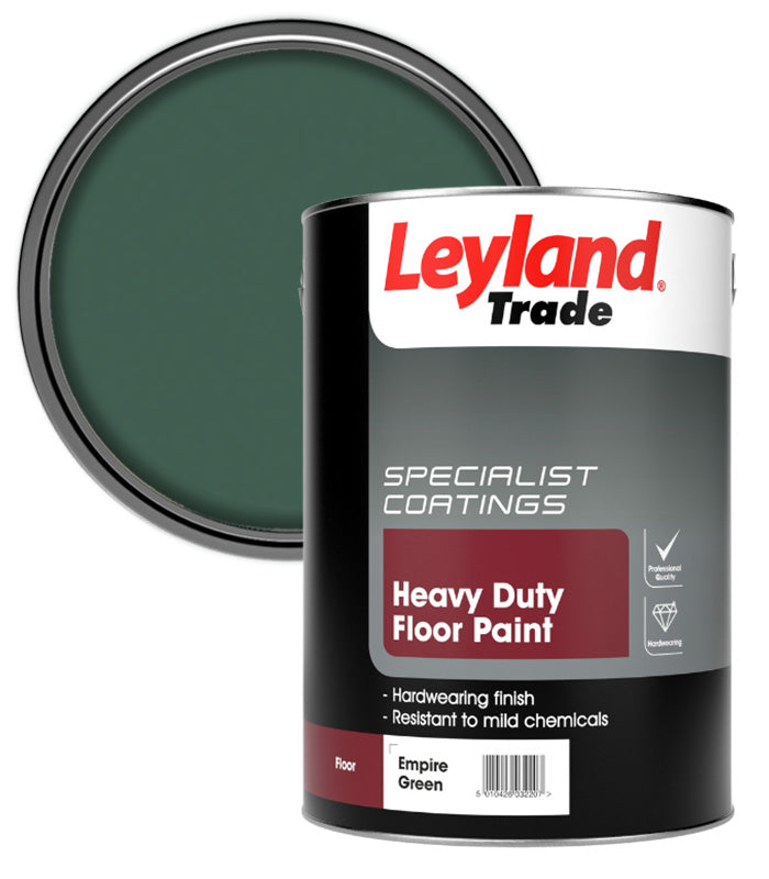 Leyland Trade Heavy Duty Floor Paint  - 5 Litre - Empire Green