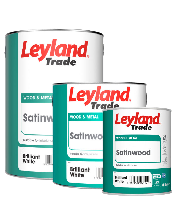 Leyland Trade Satinwood Paint - Brilliant White