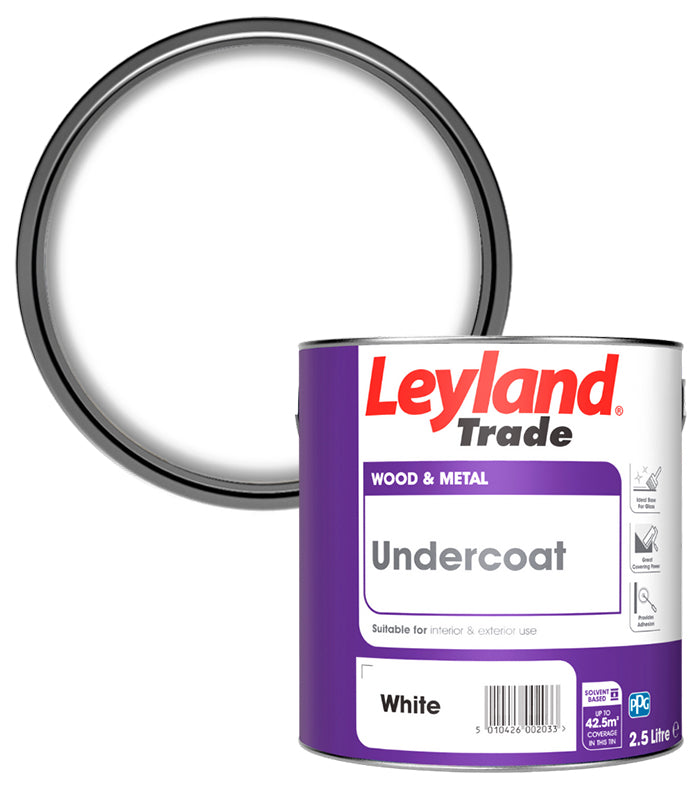 Leyland Trade Undercoat Paint - White - 2.5L