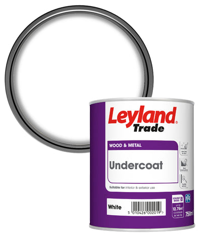 Leyland Trade Undercoat Paint - White - 750ml