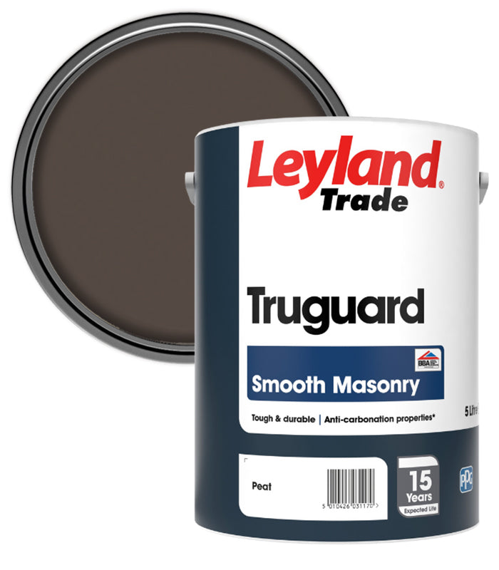 Leyland Trade Truguard 15 Year Masonry Paint  - 5 Litre - Peat