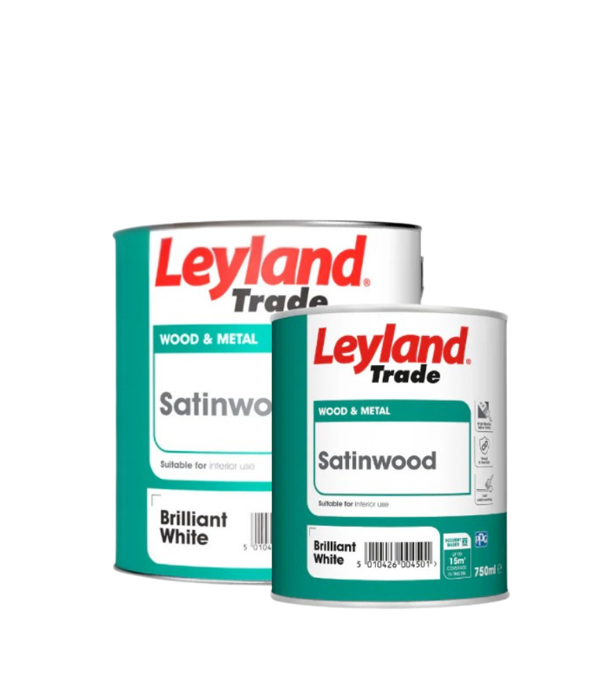 Leyland Trade Satinwood Paint - Brilliant White
