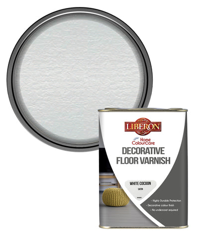 Liberon Colour Care Decorative Floor Varnish - 1L - White Cocoon
