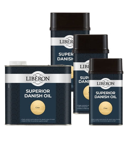 Liberon Superior Danish Oil - Enhances and Protects Wood  - All Sizes