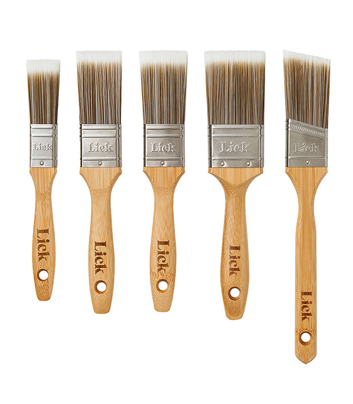 Lick Tools Flat & Sash Paint Brush Set - 5 Pack