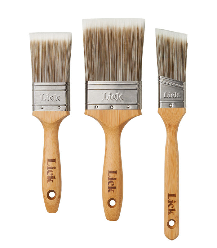 Lick Tools Flat & Sash Paint Brush Set - 3 Pack