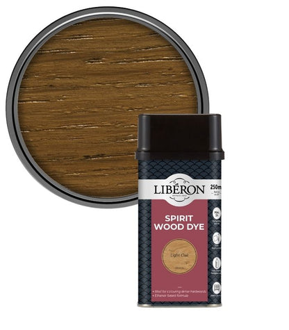 Liberon Spirit Traditional Hardwood Furniture Wood Dye - Light Oak - 250ml
