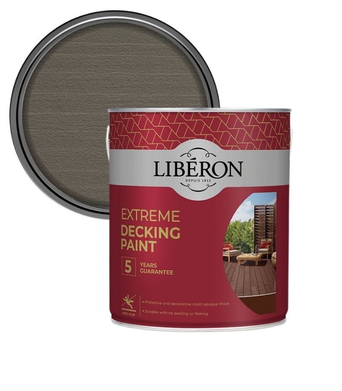 Liberon Garden Decking Paint - Light Silver - 2.5 Litres