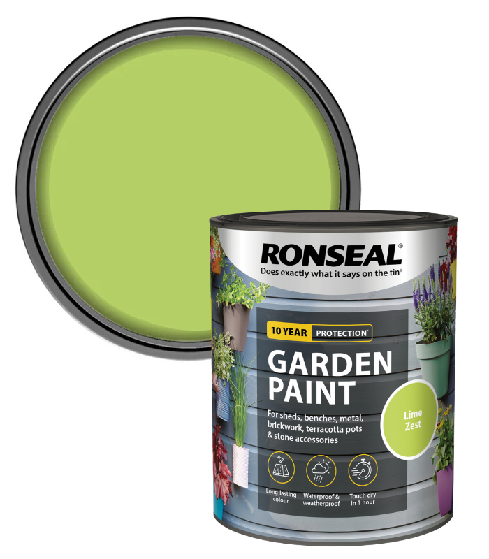 Ronseal Garden Paint - Lime Zest - 750ml