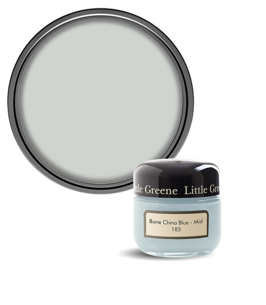 Little Greene Absolute Matt Emulsion Sample Pot - Bone China Blue - Mid 183 - 60ml
