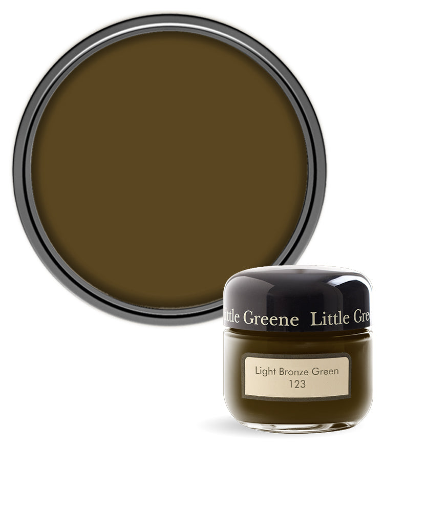 Little Greene Absolute Matt Emulsion Sample Pot - Light Bronze Green 123 - 60ml