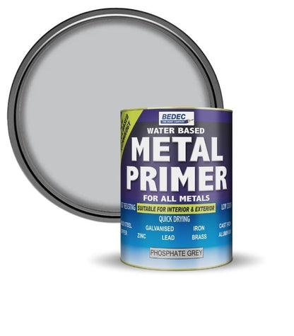 Bedec All Metals Primer Paint - Phosphate Grey - 2.5 Litre