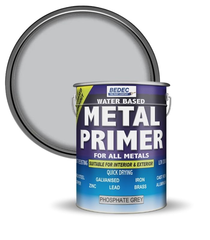 Bedec All Metals Primer Paint - Phosphate Grey - 5 Litre