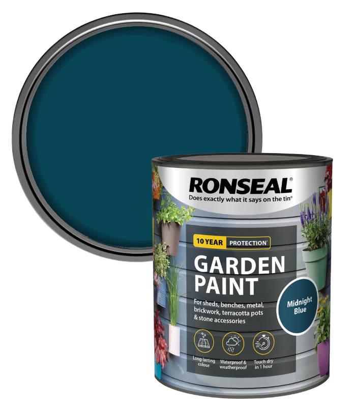 Ronseal Garden Paint - Midnight Blue - 750ml