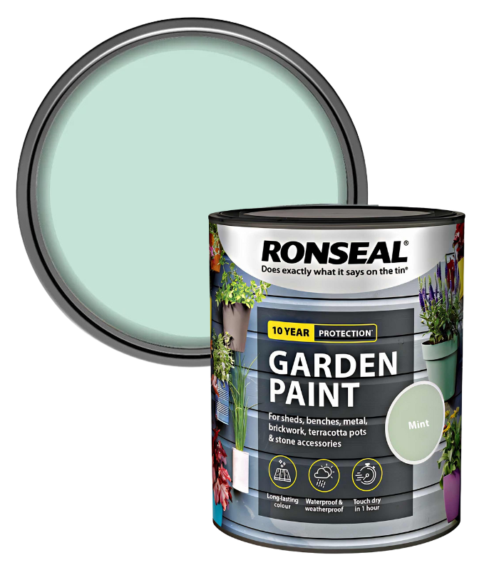 Ronseal Garden Paint - Mint - 750ml