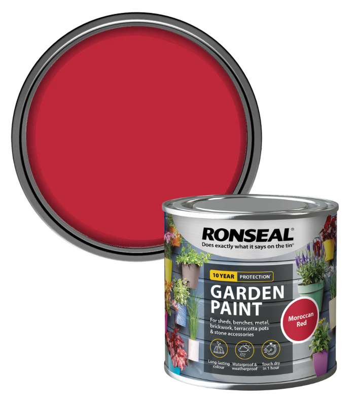 Ronseal Garden Paint - Moroccan Red - 250ml