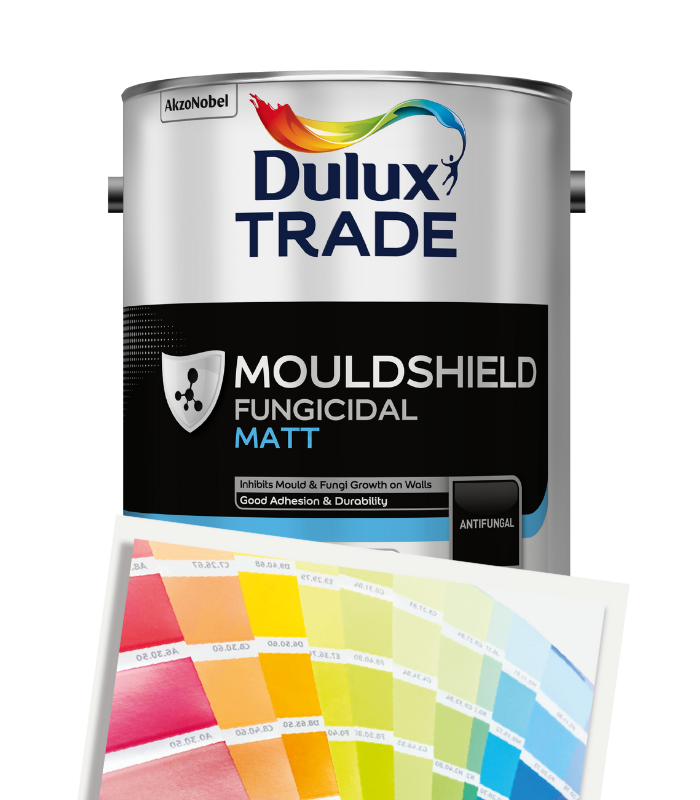 Dulux Trade Mouldshield Fungicidal Matt 5L - Tinted Colour Match