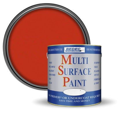 Bedec Multi Surface Paint - Gloss - Red Cossack - 2.5L