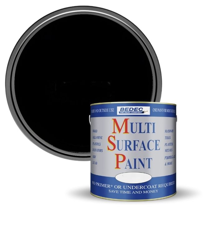 Bedec Multi Surface Paint - Gloss - Black - 750ml