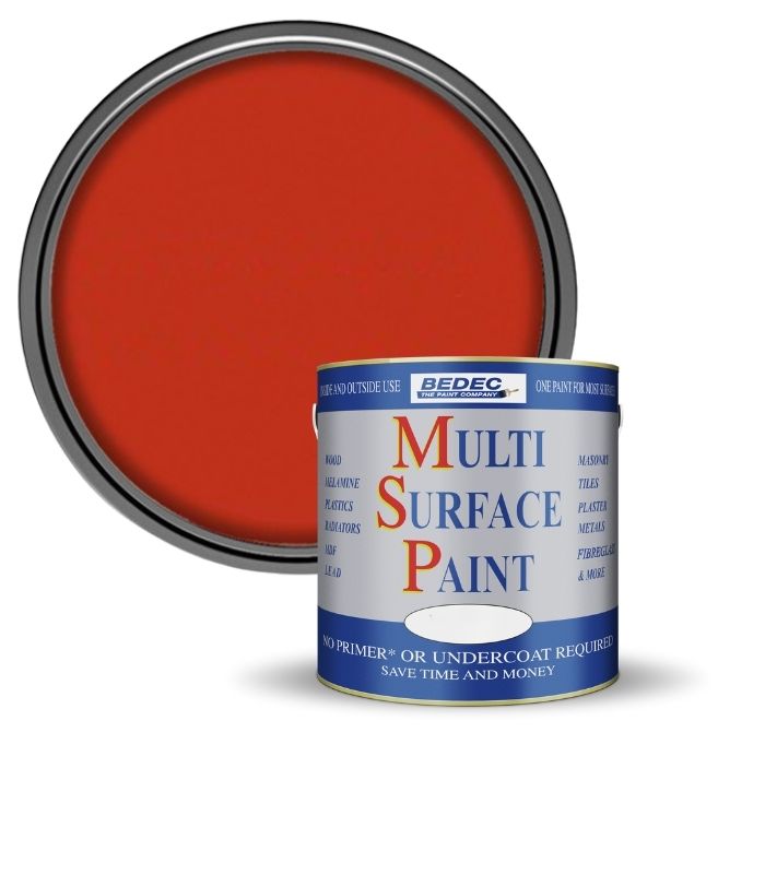Bedec Multi Surface Paint - Gloss - Red Cossack - 750ml