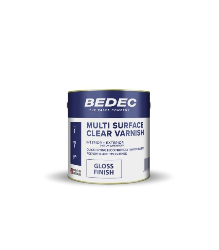 Bedec Multi Surface Clear Varnish - Gloss - 500ml