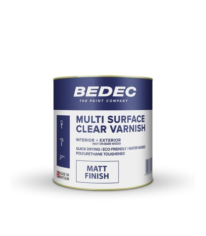 Bedec Multi Surface Clear Varnish - Matt - 1 Litre