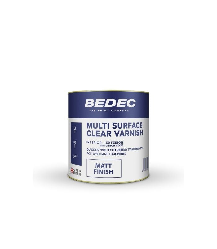 Bedec Multi Surface Clear Varnish - Matt - 500ml