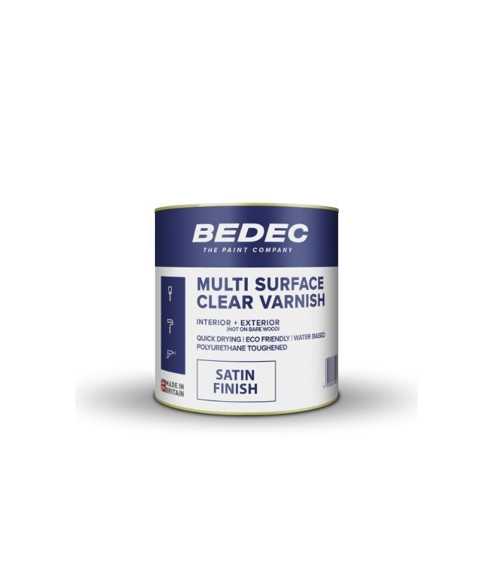 Bedec Multi Surface Clear Varnish - Satin - 500ml