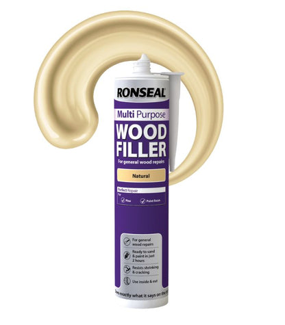 Ronseal Multi Purpose Wood Filler - Natural - 310ml - Cartridge