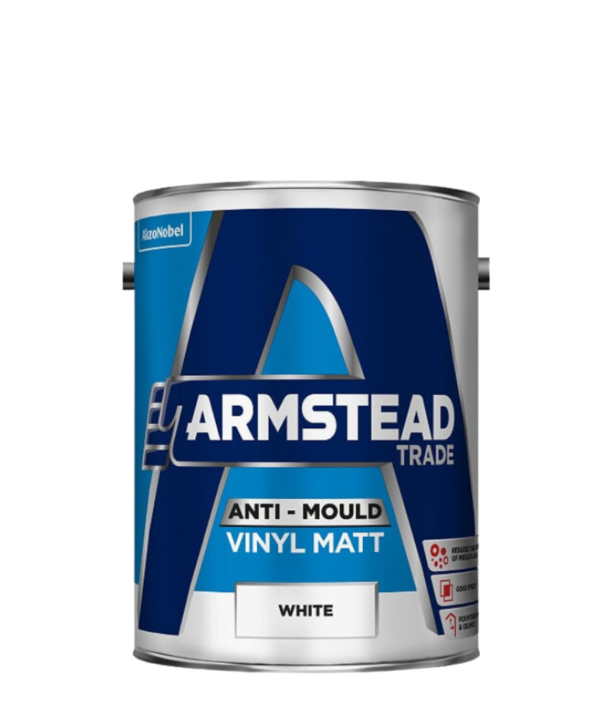 Armstead Trade Anti-Mould Vinyl Matt Paint - White