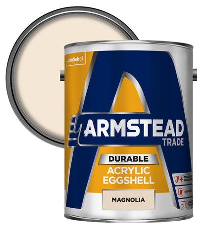 Armstead Trade Durable Acrylic Eggshell - Magnolia - 5 Litre