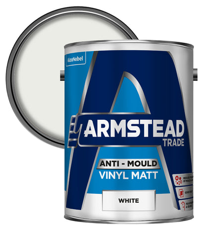 Armstead Trade Anti-Mould Vinyl Matt - White - 5 Litre