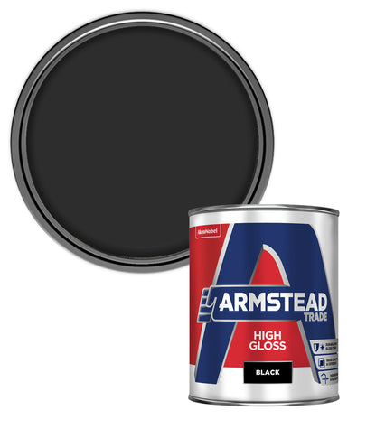 Armstead Trade High Gloss - Black - 1 Litre