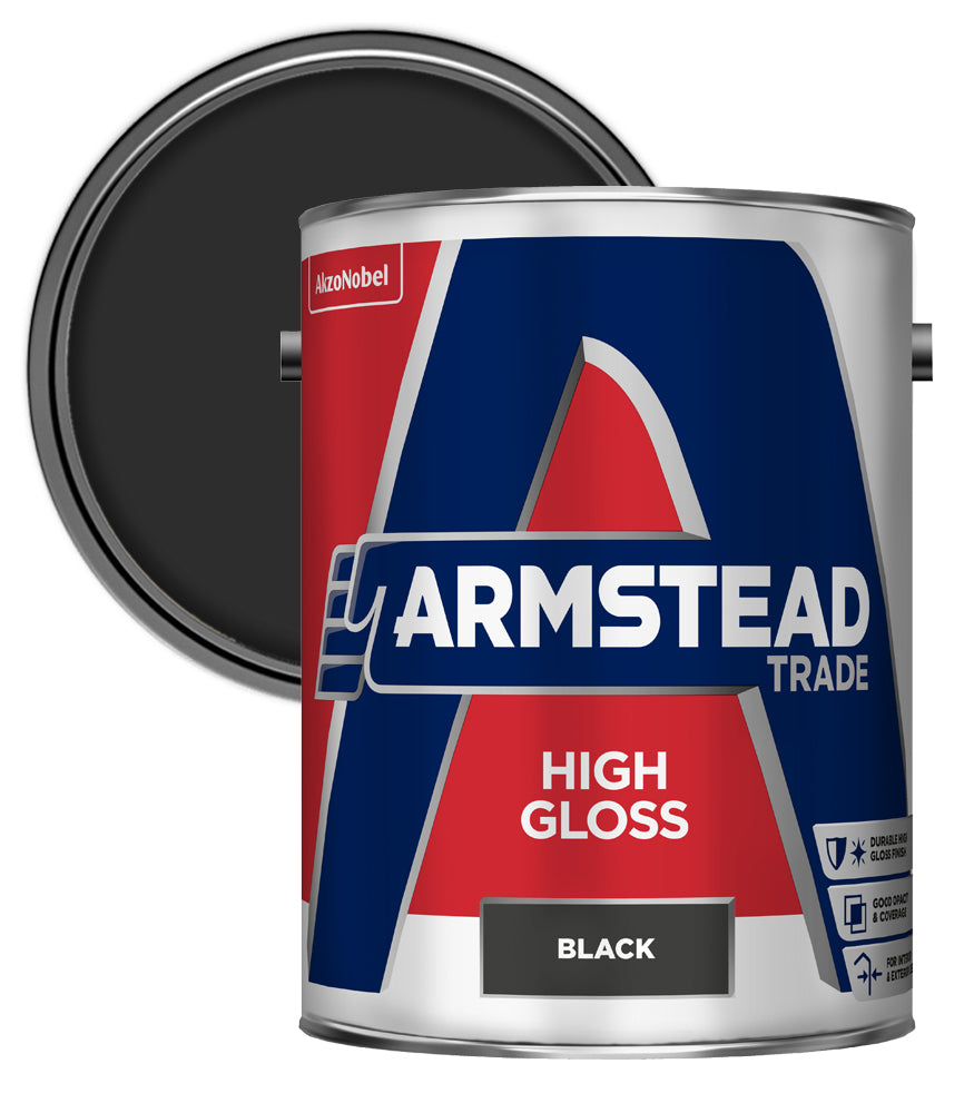 Armstead Trade High Gloss - Black - 5 Litre