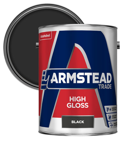 Armstead Trade High Gloss - Black - 5 Litre