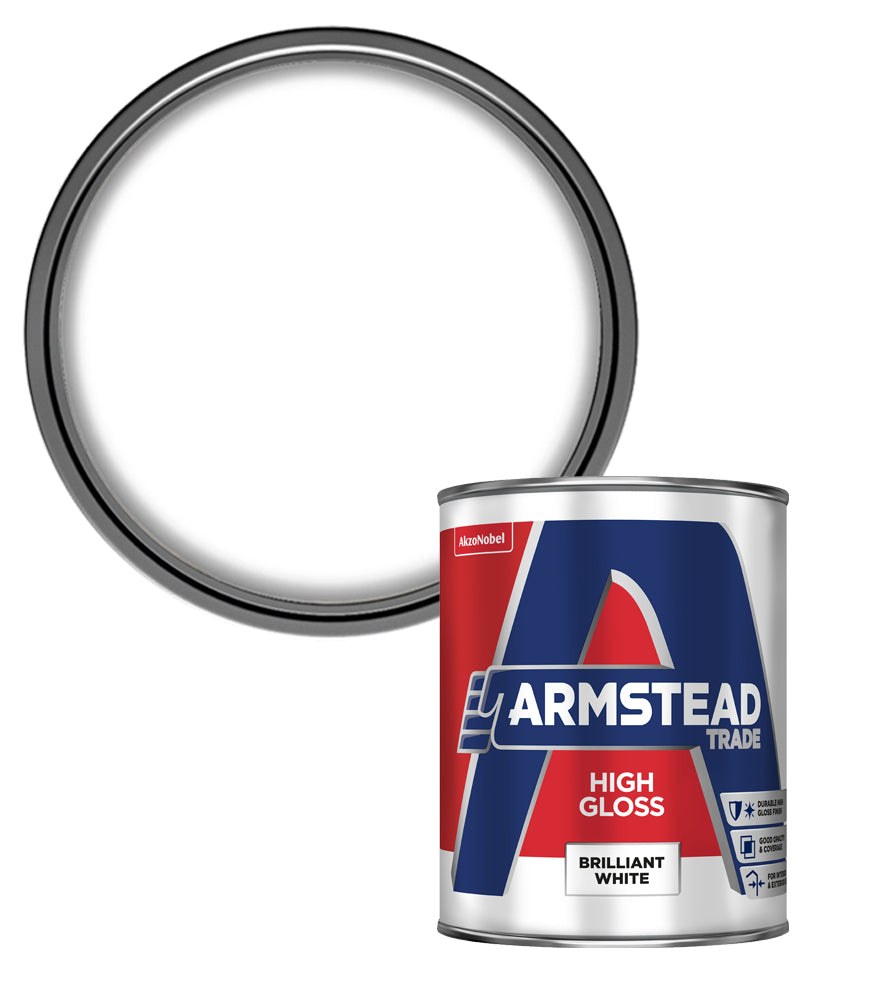 Armstead Trade High Gloss - Brilliant White - 1 Litre