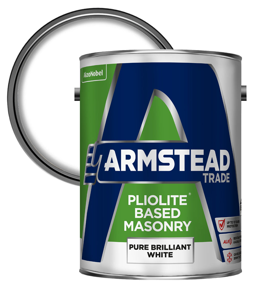 Armstead Trade Pliolite Masonry - Brilliant White - 5 Litre