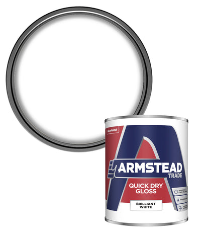 Armstead Trade Quick Dry Gloss - Brilliant White - 1 Litre