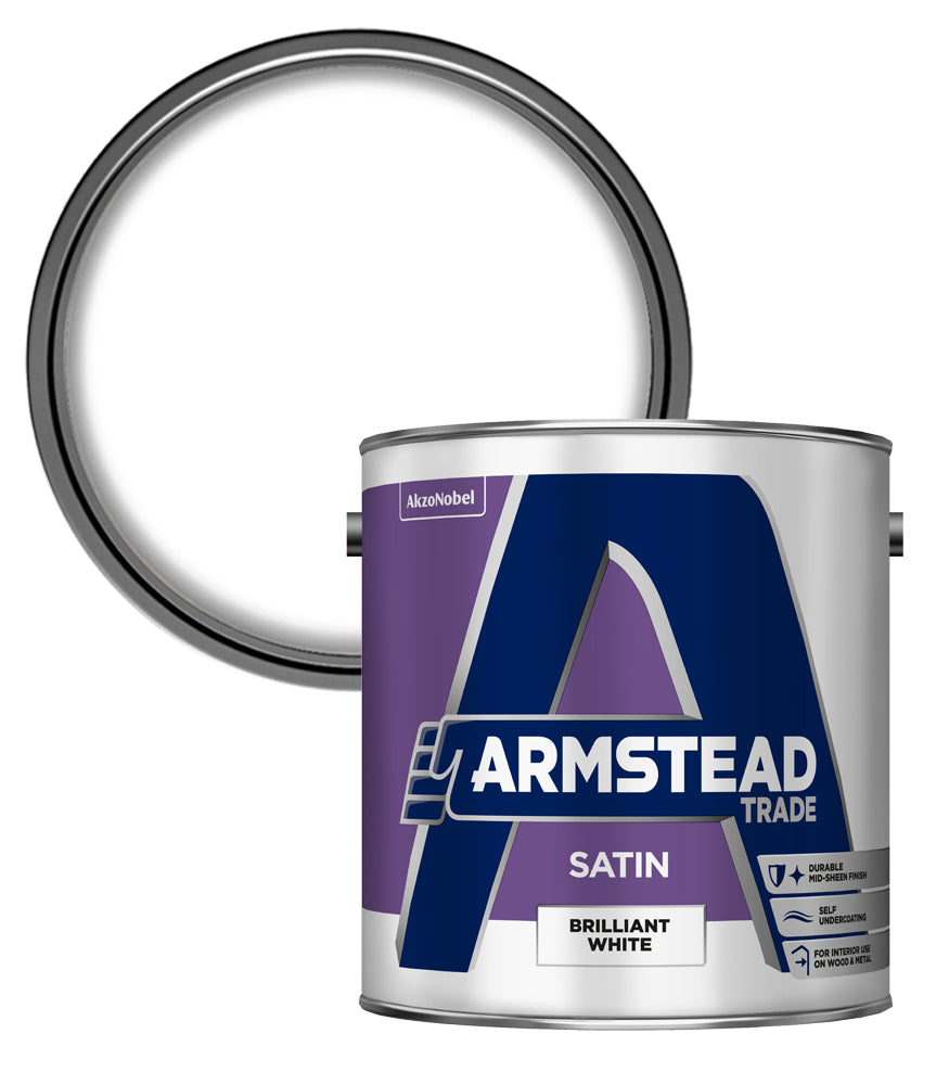 Armstead Trade Satin - Brilliant White - 2.5 Litre