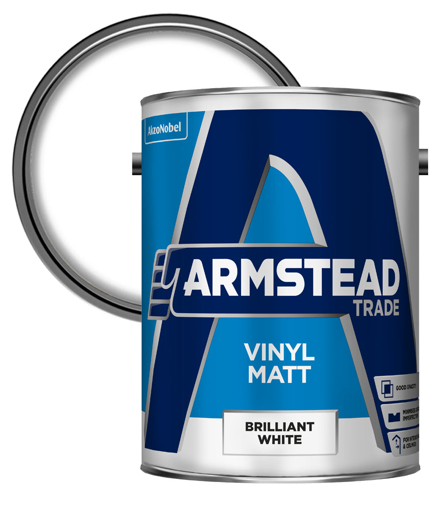 Armstead Trade Vinyl Matt - Brilliant White - 5 Litre