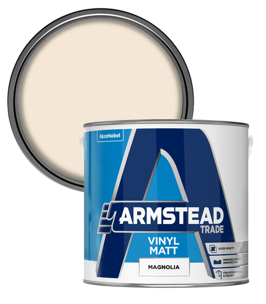 Armstead Trade Vinyl Matt - Magnolia - 2.5 Litre