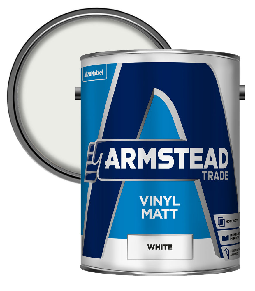Armstead Trade Vinyl Matt - White - 5 Litre