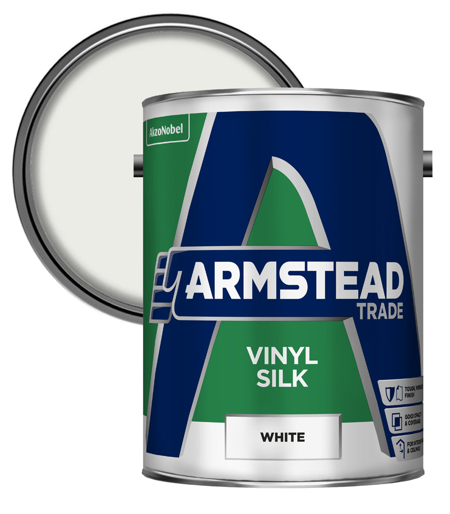 Armstead Trade Vinyl Silk - White - 5 Litre