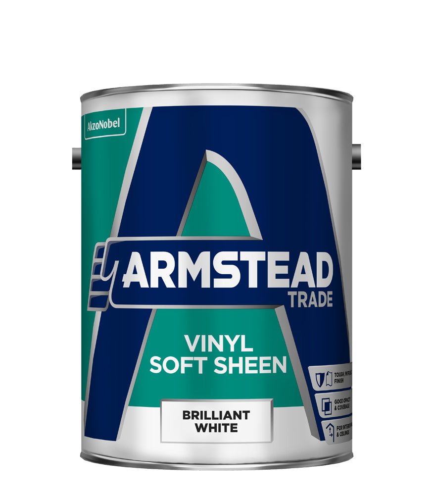 Armstead Trade Vinyl Soft Sheen Paint - 5 Litres