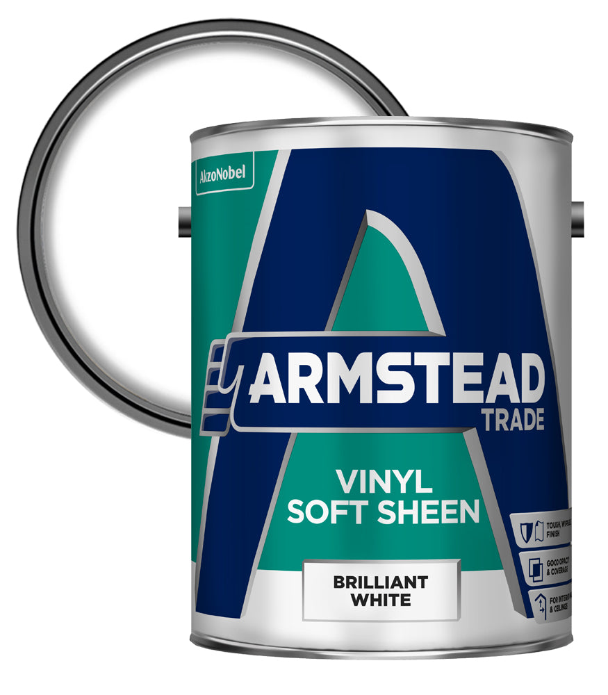 Armstead Trade Vinyl Soft Sheen - Brilliant White - 5 Litres